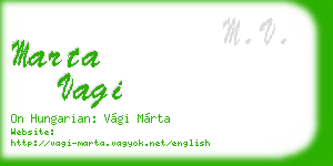 marta vagi business card